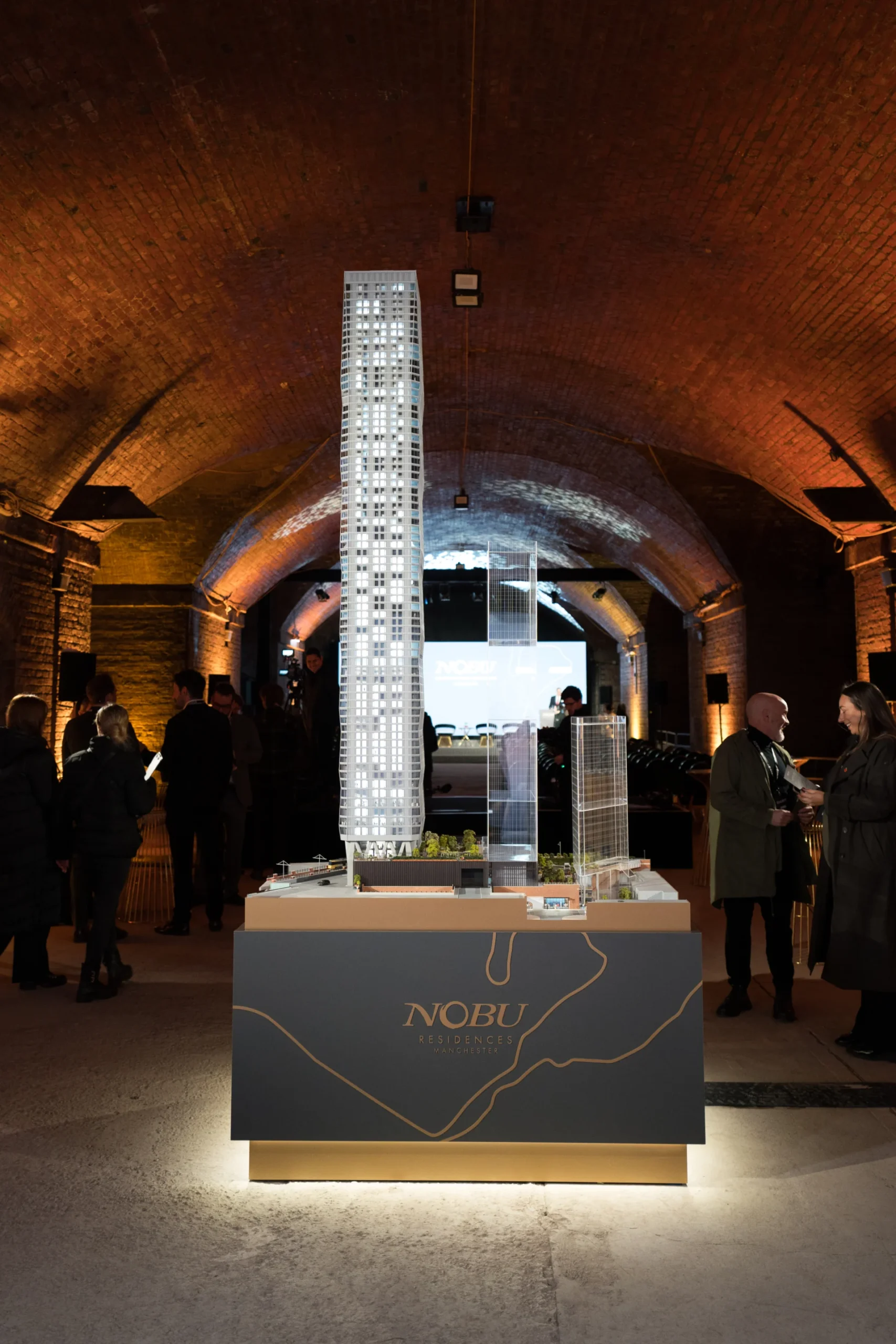 Nobu Residences Manchester architectural model display.