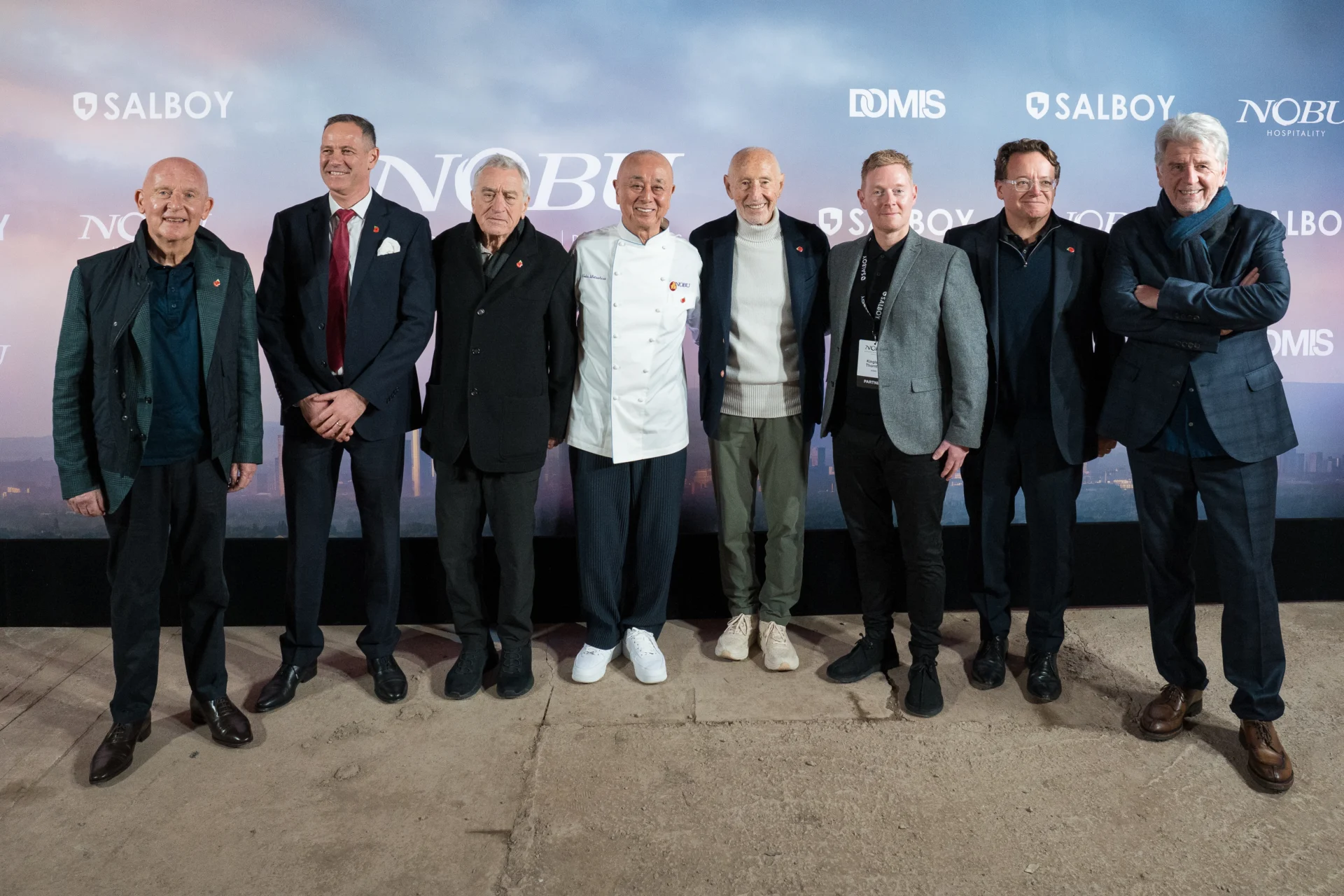 Group of men at Nobu Hospitality event.